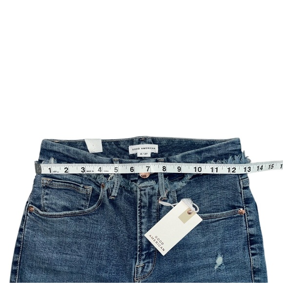 NWT Good American Jeans Size 4 / 27 Good Legs Under Fray Waistband - Picture 8 of 14